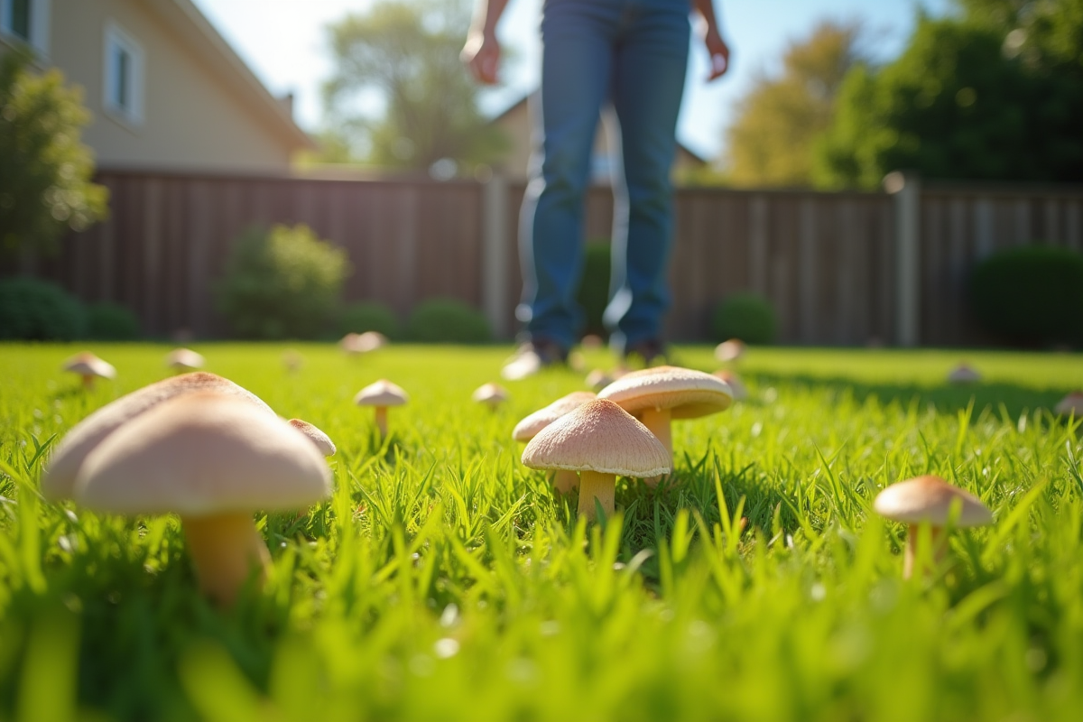 champignons pelouse