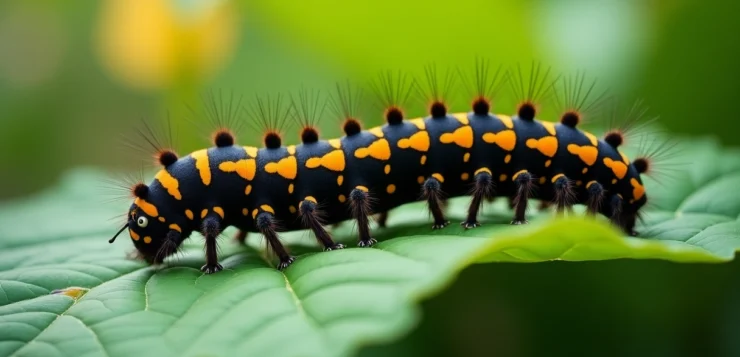 Chenilles noires et jaunes : conseils pour préserver vos plantations